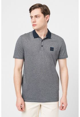 Tricou polo cu guler contrastant