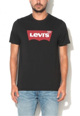 Tricou negru cu imprimeu logo