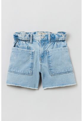 Pantaloni scurti de denim cu talie inalta