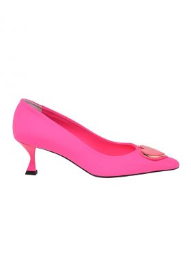 Pantofi cu toc inalt si model uni