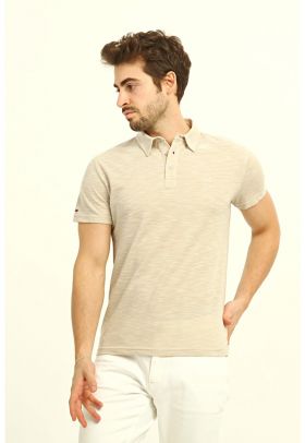 Tricou polo regular fit cu logo discret