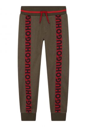 Pantaloni sport cu benzi logo