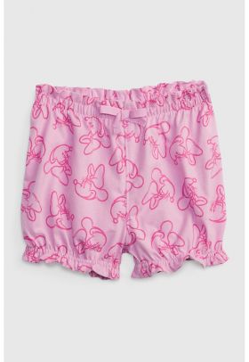 Pantaloni scurti de bumbac organic cu imprimeu Minnie Mouse