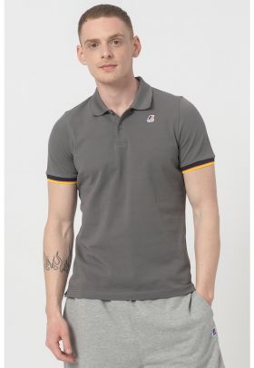 Tricou polo slim fit cu margini contrastante Vincent