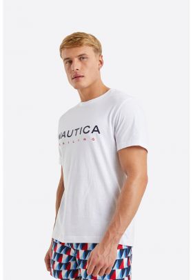 Tricou din bumbac cu imprimeu logo Jax