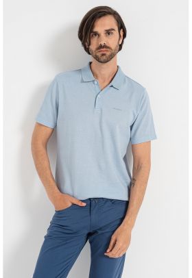 Tricou polo regular fit cu aspect texturat