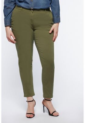 Pantaloni chino conici cu buzunare