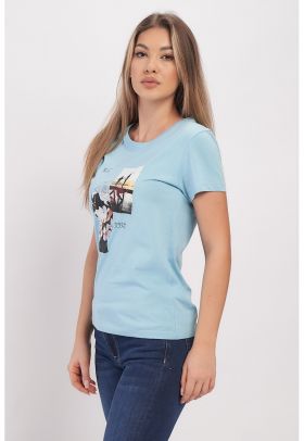 Tricou de bumbac cu imprimeu foto