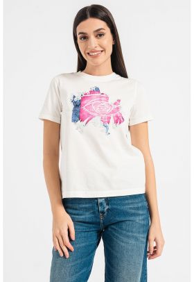 Tricou de bumbac cu imprimeu grafic Regoff