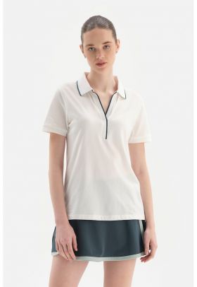 Tricou polo cu guler contrastant