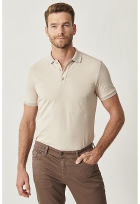 Tricou polo slim fit de bumbac