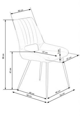 Scaun living HM K404 gri