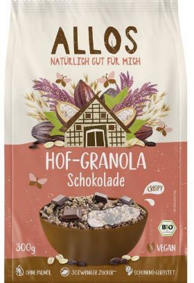 Granola cu ciocolata, eco-bio, 300 g, Allos