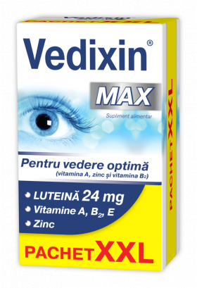 Vedixin Max pentru vedere optima, 90 comprimate, Zdrovit