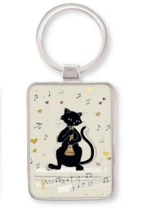 Breloc - Chat Musique Trompette | Kiub