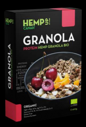 Granola protein cu canepa eco, 400g - Canah