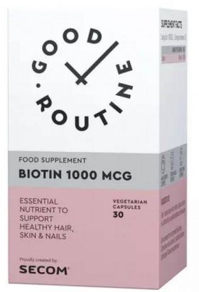 Biotin - Vitamina B7, 1000mcg, 30 capsule - Good Routine by Secom