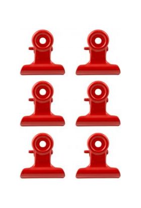 Set 6 clipsuri magnetice- Bulldog Clip- Red | Romanowski Design