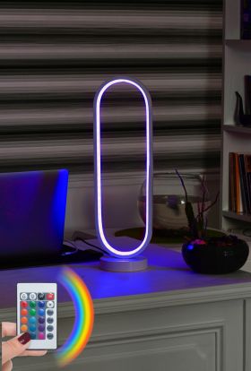 Lampa de masa, Curlux, 509CRL1117, Aluminiu, Multicolor