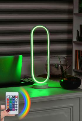 Lampa de masa, Curlux, 509CRL1117, Aluminiu, Multicolor