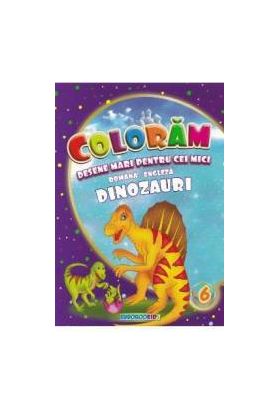 Coloram desene mari pentru cei mici Dinozauri