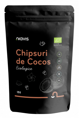 Chipsuri de cocos ecologice, 125g, Niavis