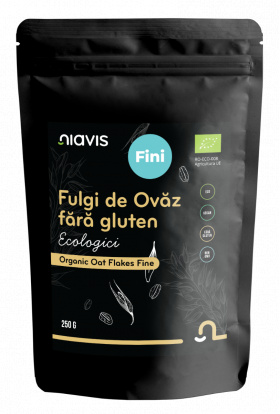 Fulgi de ovaz ecologici fara gluten, 250g, Niavis