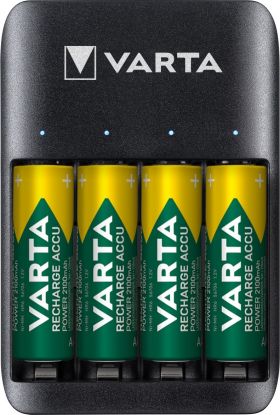 incarcator varta 57652 aa/aaa nimh + 4 acumulatori aa 2100mah, usb