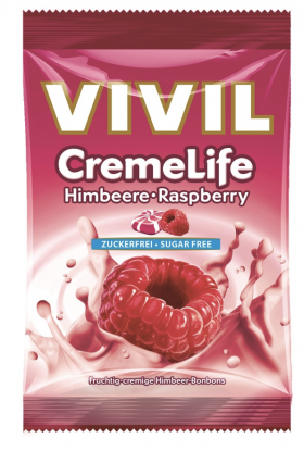 Bomboane Creme Life Classic Zmeura fara zahar, 110g - Vivil