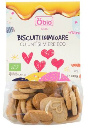 Biscuiti inimioare cu unt si miere, eco-bio, 100g - Obio