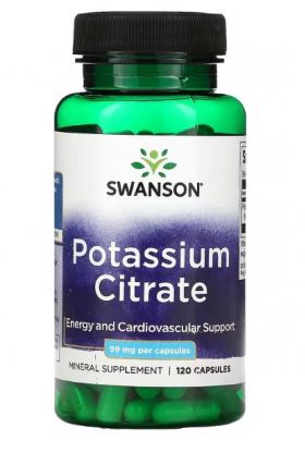 Swanson Potassium Citrate 99mg 120 caps