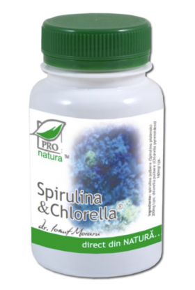 Spirulina si Chlorella, 60cps - Pro Natura