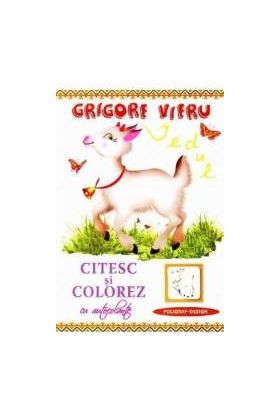 Citesc si colorez cu autocolante Iedul - Grigore Vieru