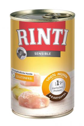 Hrana umeda pentru caini Rinti Sensible Pui si cartof 400 g