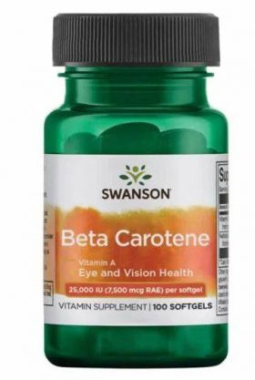 Beta Carotene (Vitamin A) 25.000 IU, 100 softgels - Swanson