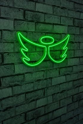 Decoratiune luminoasa LED, Angel, Benzi flexibile de neon, DC 12 V, Verde