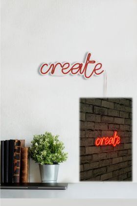 Decoratiune luminoasa LED, Create, Benzi flexibile de neon, DC 12 V, Rosu