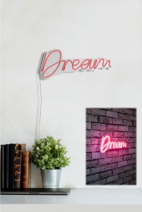 Decoratiune luminoasa LED, Dream, Benzi flexibile de neon, DC 12 V, Roz