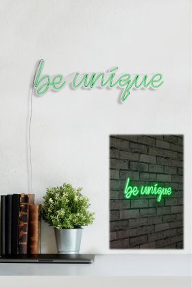 Decoratiune luminoasa LED, Be Unique, Benzi flexibile de neon, DC 12 V, Verde