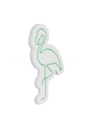 Decoratiune luminoasa LED, Flamingo, Benzi flexibile de neon, DC 12 V, Verde