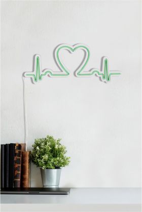 Decoratiune luminoasa LED, Love Rhythm, Benzi flexibile de neon, DC 12 V, Verde