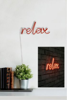 Decoratiune luminoasa LED, Relax, Benzi flexibile de neon, DC 12 V, Rosu