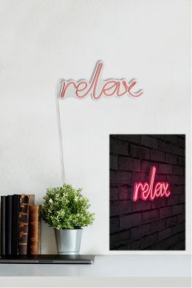 Decoratiune luminoasa LED, Relax, Benzi flexibile de neon, DC 12 V, Roz