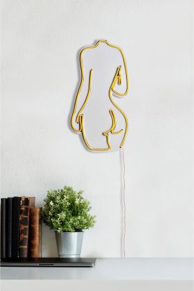 Decoratiune luminoasa LED, Sexy Woman, Benzi flexibile de neon, DC 12 V, Galben