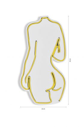 Decoratiune luminoasa LED, Sexy Woman, Benzi flexibile de neon, DC 12 V, Galben