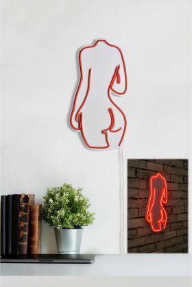 Decoratiune luminoasa LED, Sexy Woman, Benzi flexibile de neon, DC 12 V, Rosu