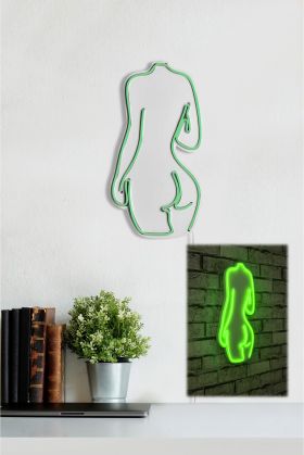 Decoratiune luminoasa LED, Sexy Woman, Benzi flexibile de neon, DC 12 V, Verde