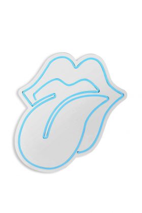 Decoratiune luminoasa LED, The Rolling Stones, Benzi flexibile de neon, DC 12 V, Albastru