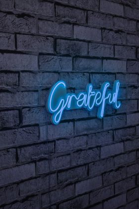 Decoratiune luminoasa LED, Grateful, Benzi flexibile de neon, DC 12 V, Albastru