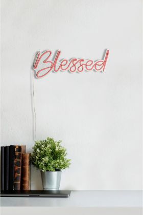 Decoratiune luminoasa LED, Blessed, Benzi flexibile de neon, DC 12 V, Roz